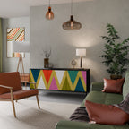 COLORFUL TRIANGLES 3-Door Sideboard