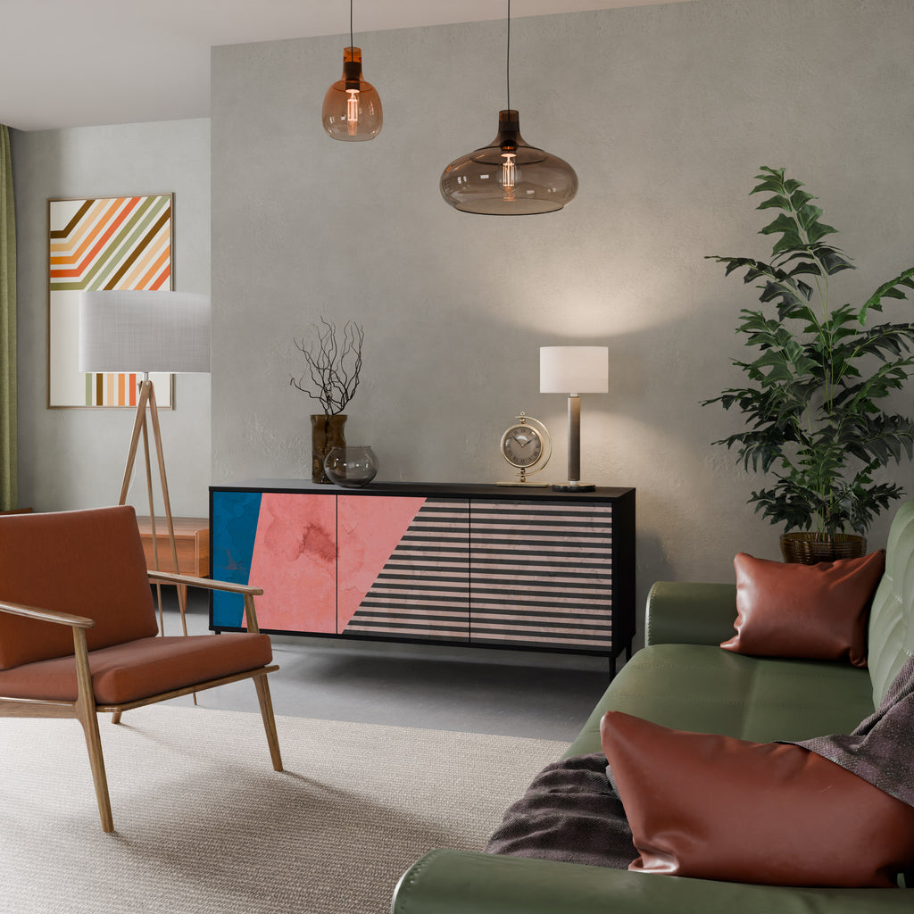 GLAMOROUS STRIPE 3-Door Sideboard