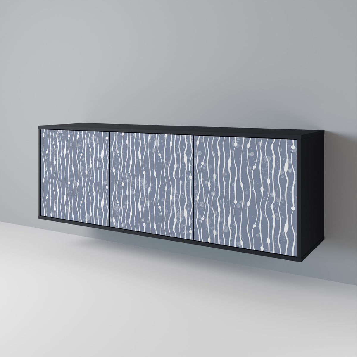 GRAPHITE RAIN Třídveřová komoda