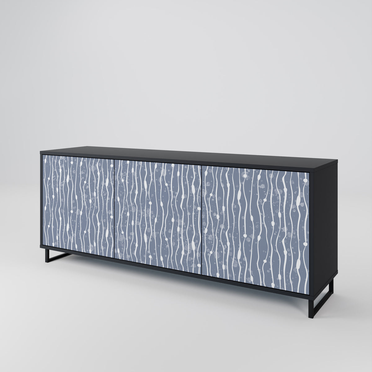 GRAPHITE RAIN Třídveřová komoda