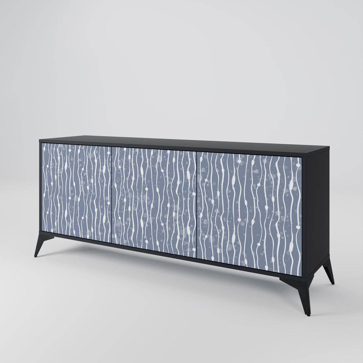 GRAPHITE RAIN Třídveřová komoda
