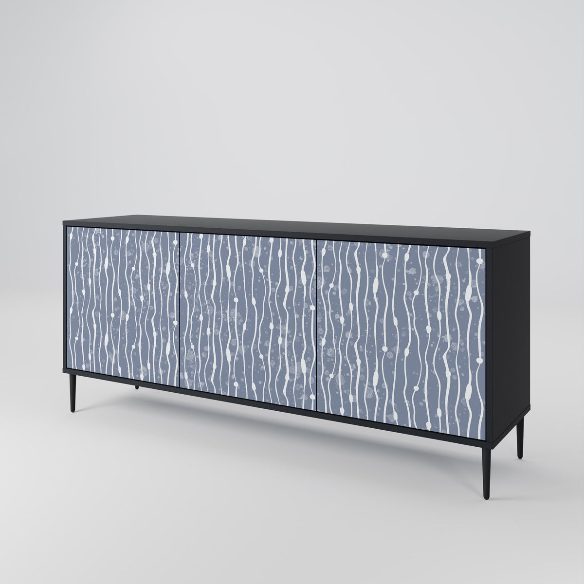 GRAPHITE RAIN Třídveřová komoda