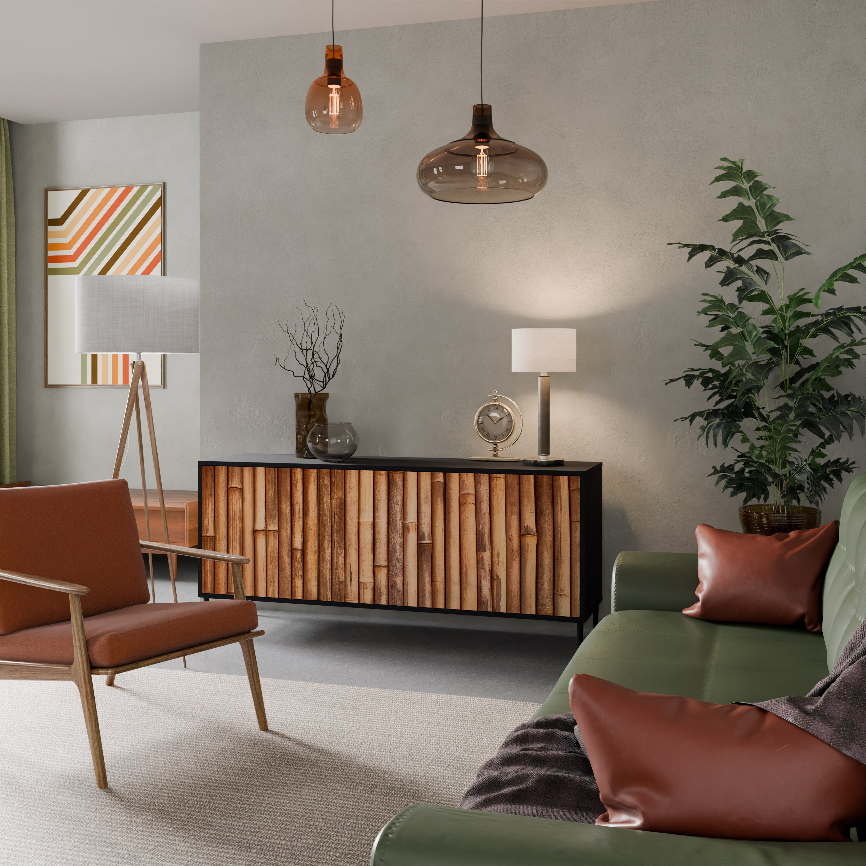 NATURAL WOOD Třídveřová komoda