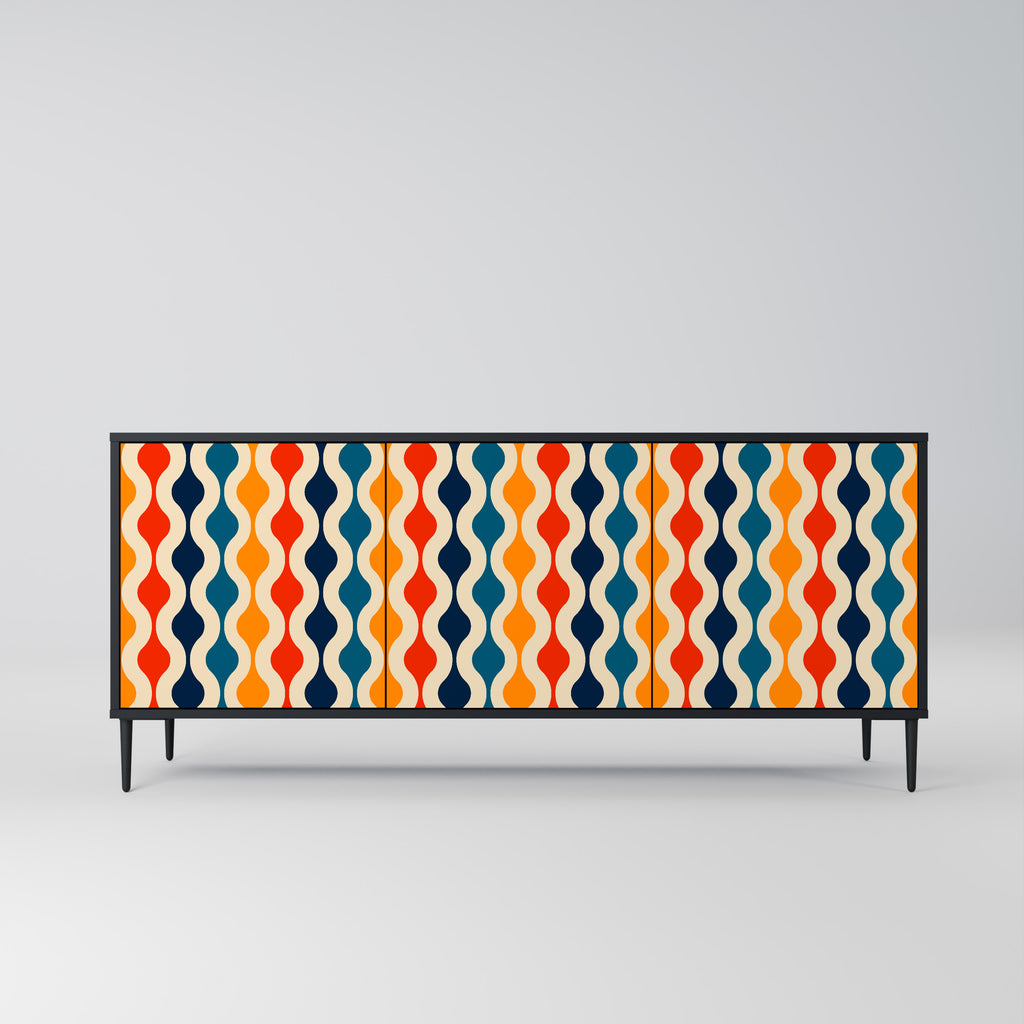 COLORFUL NOSTALGIA Třídveřová komoda