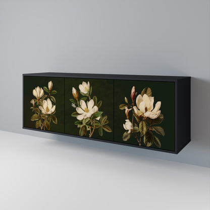FLORAL NOIR Třídveřová komoda