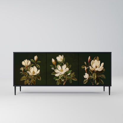 FLORAL NOIR Třídveřová komoda