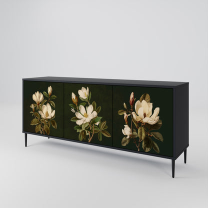 FLORAL NOIR Třídveřová komoda