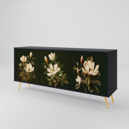 FLORAL NOIR Třídveřová komoda