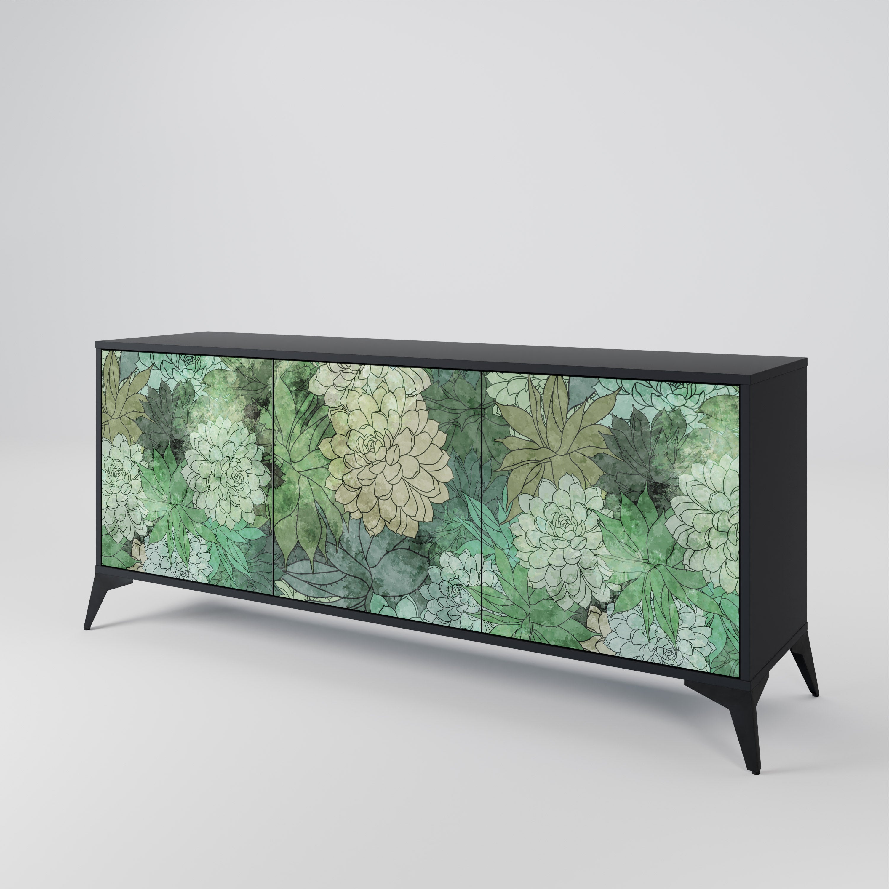 SUCCULENT CLUSTER 3-Door Sideboard