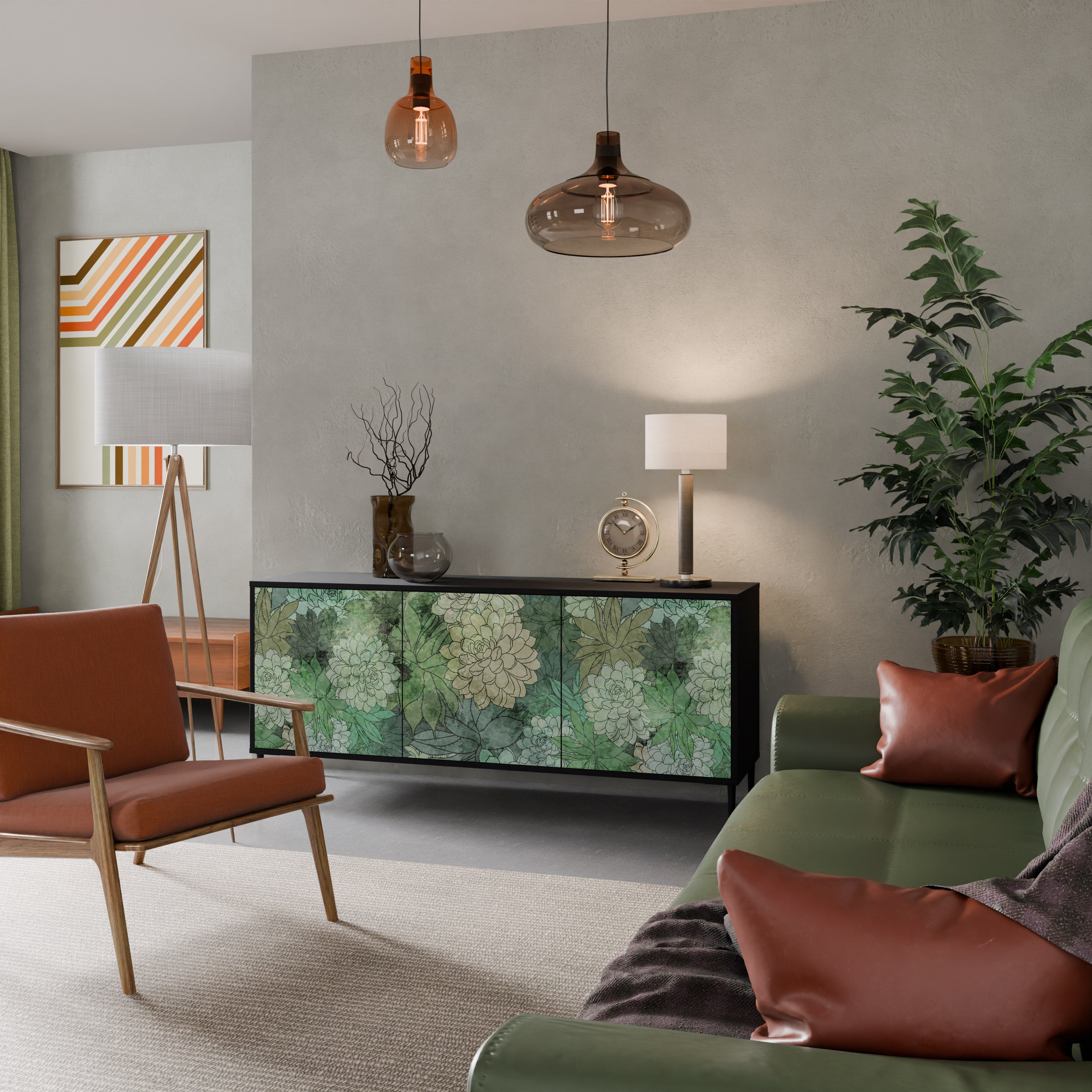 SUCCULENT CLUSTER Třídveřová komoda