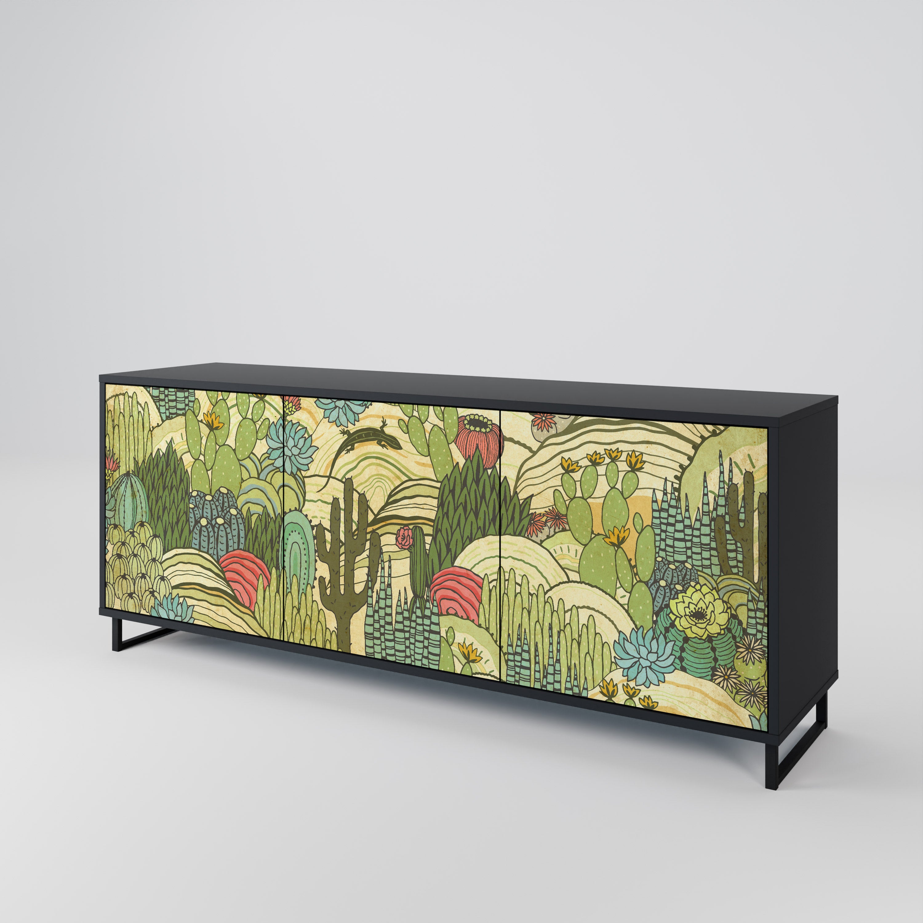 SUCCULENTS KALEIDOSCOPE 3-Door Sideboard