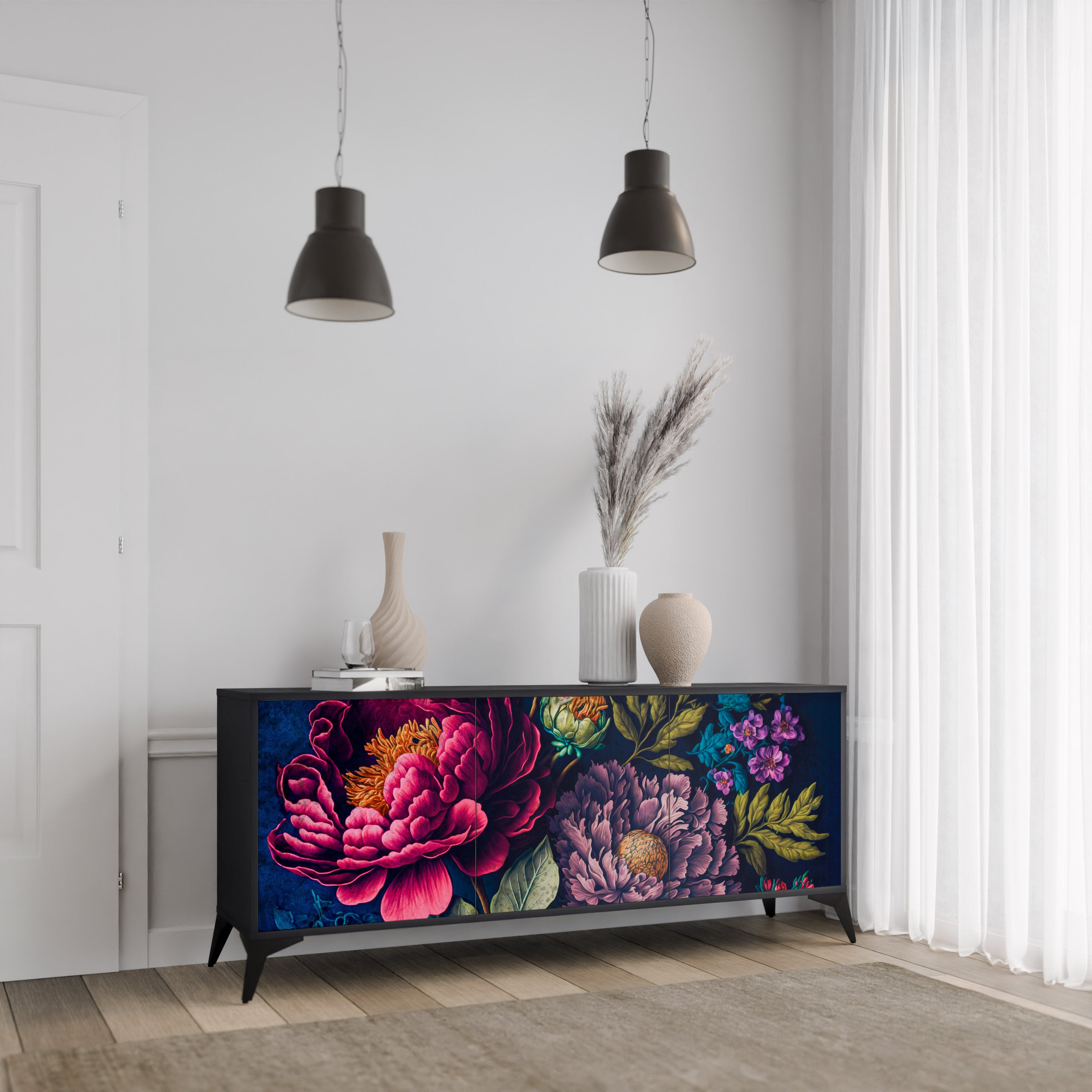 BLOOMING ELEGANCE 3-Door Sideboard