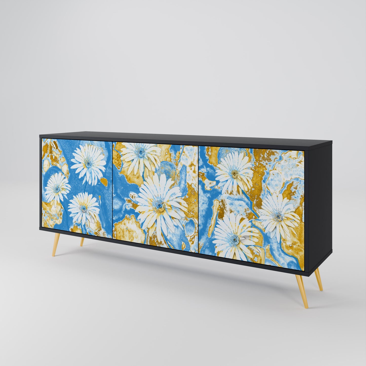 DAISY LUXE Třídveřová komoda