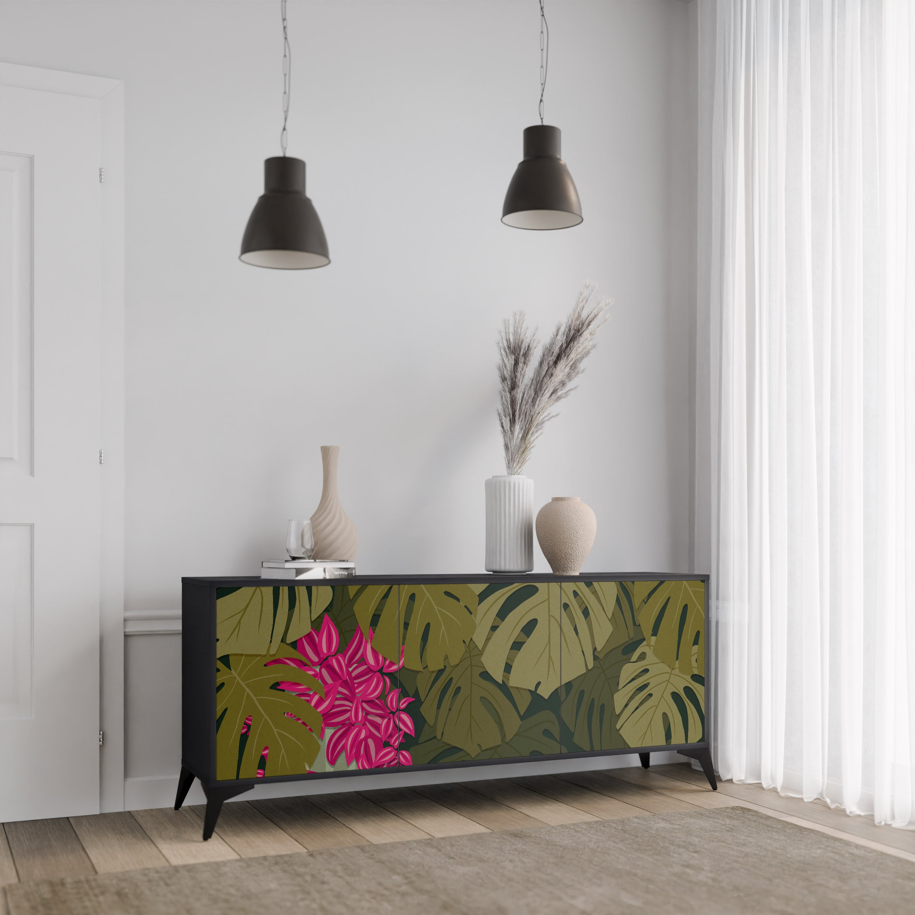 TROPICAL BEAUTY 3-Door Sideboard