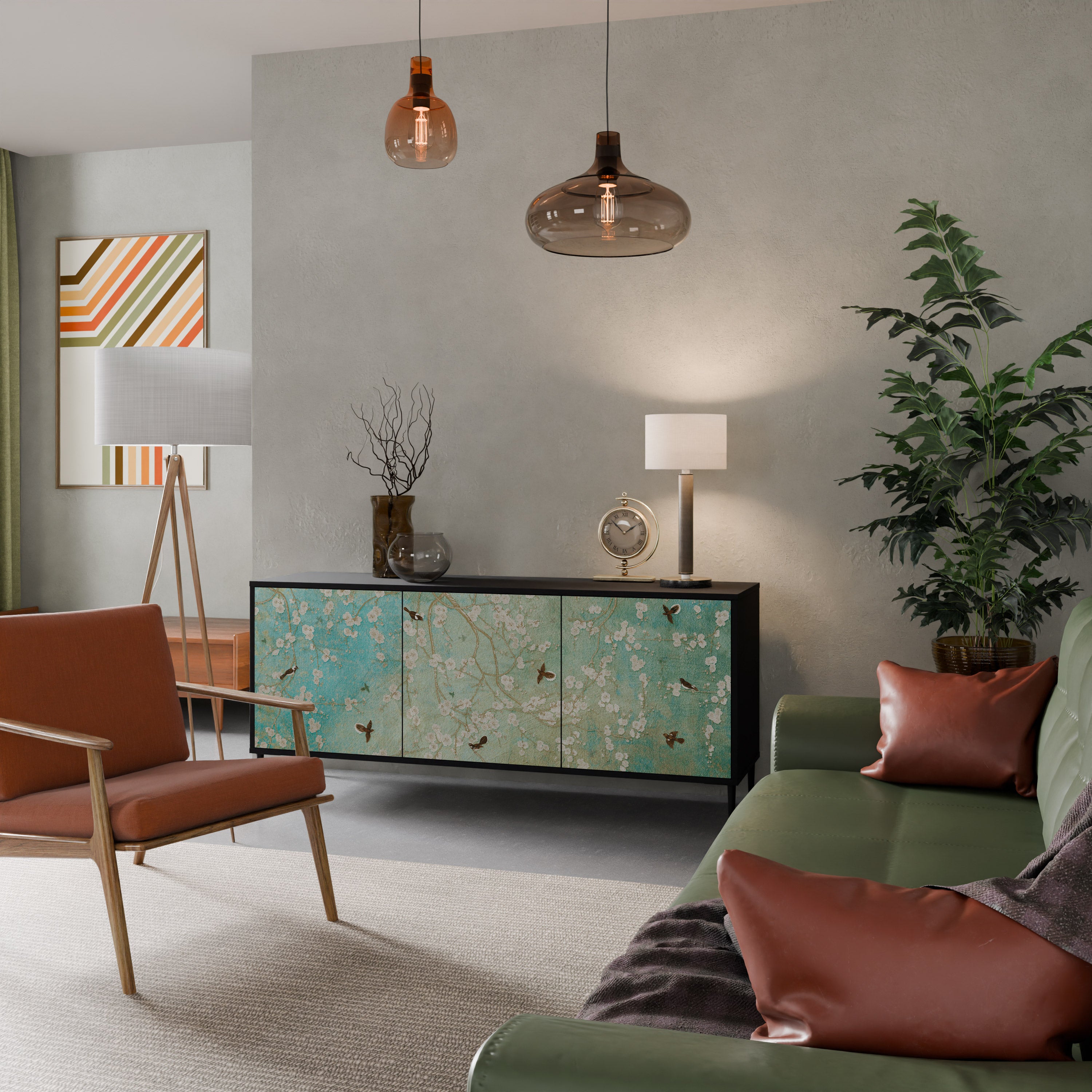 BLOOMING CHARM Třídveřová komoda