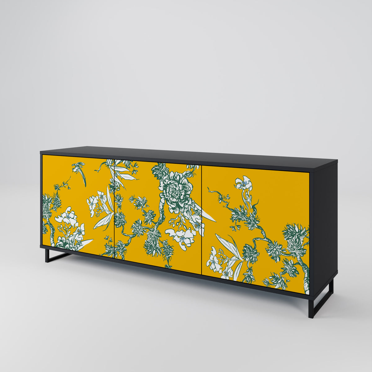 YELLOW CHINOISERIE Třídveřová komoda