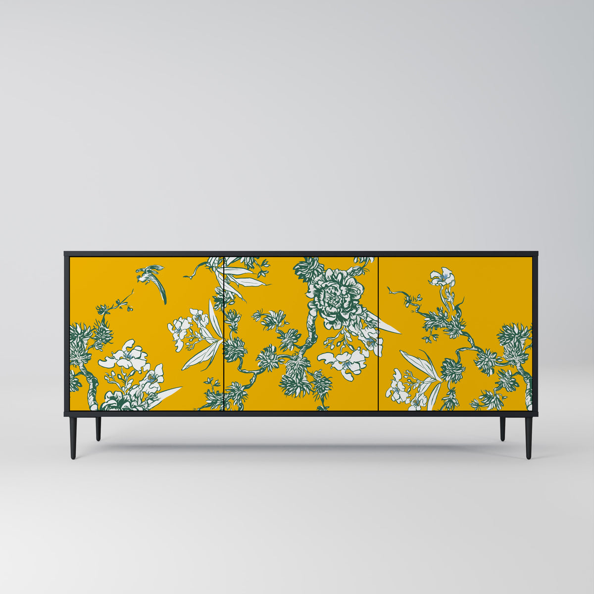 YELLOW CHINOISERIE Třídveřová komoda