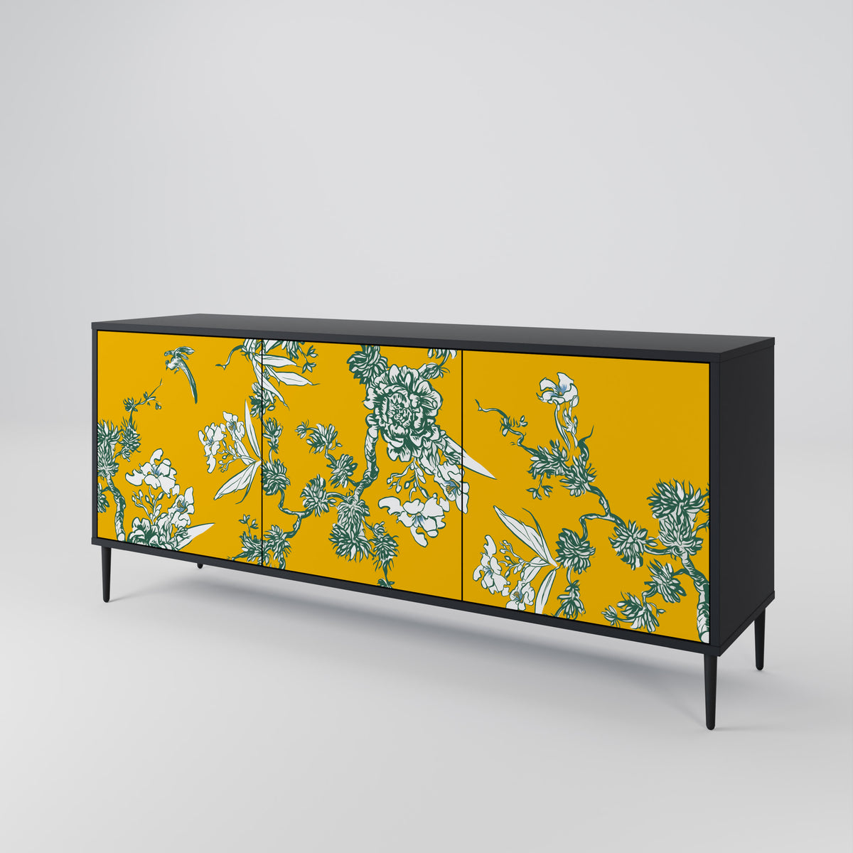 YELLOW CHINOISERIE Třídveřová komoda