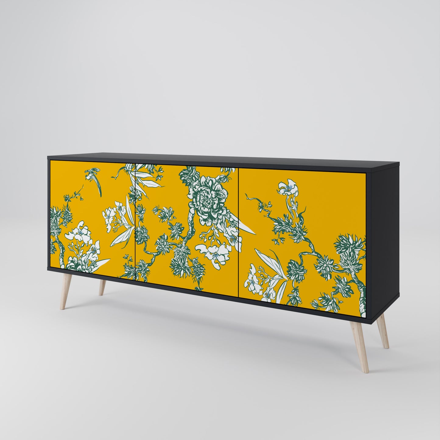 YELLOW CHINOISERIE Třídveřová komoda