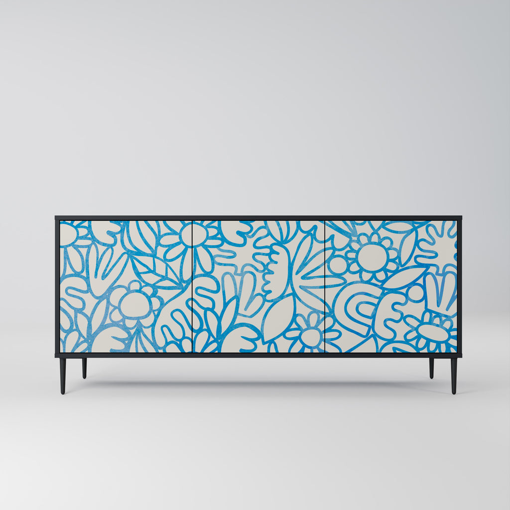 BLOOMY MORNING 3-Door Sideboard