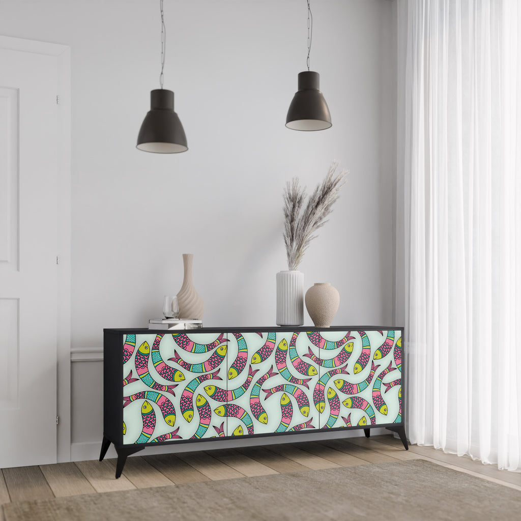 INDIAN FISH 3-Door Sideboard