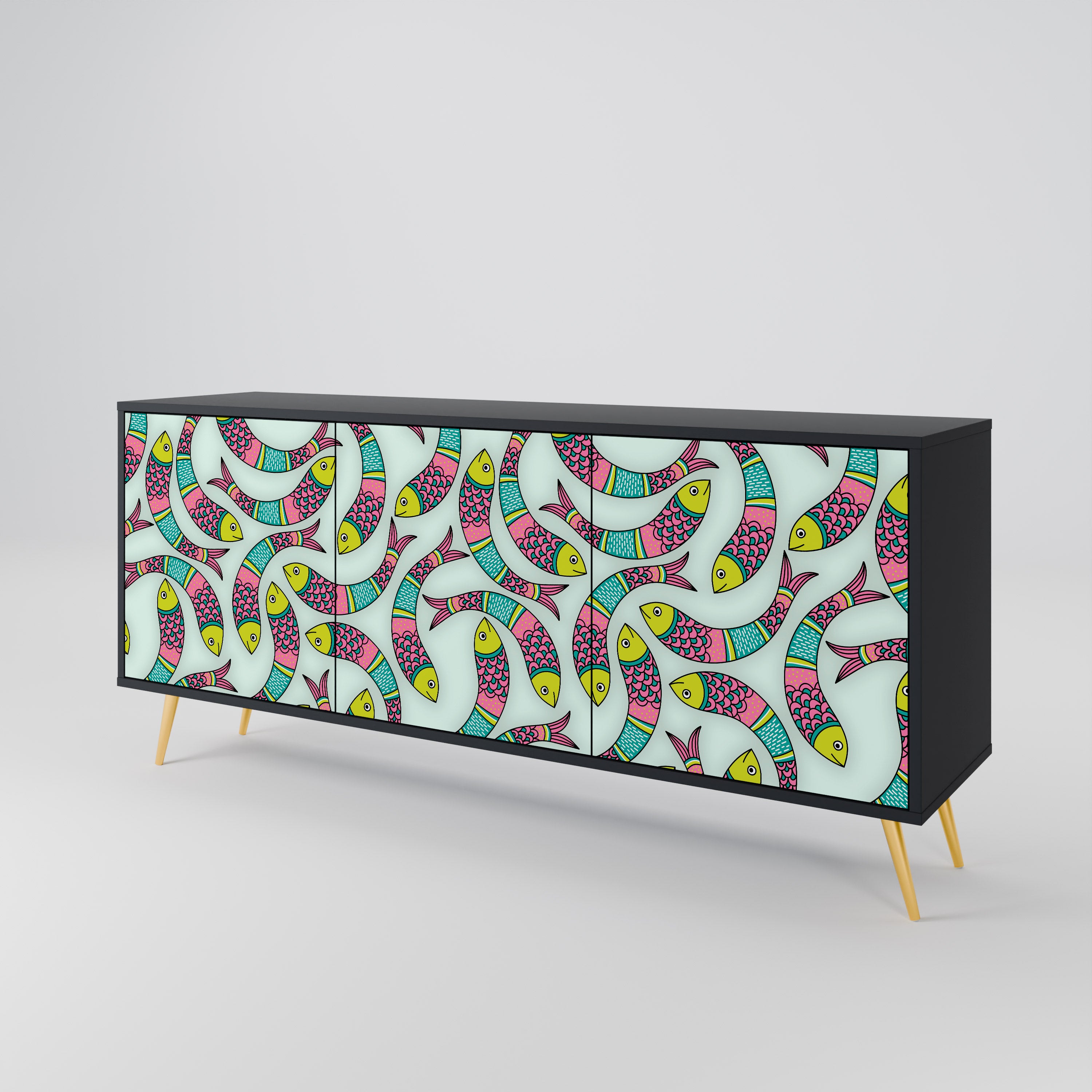 INDIAN FISH 3-Door Sideboard