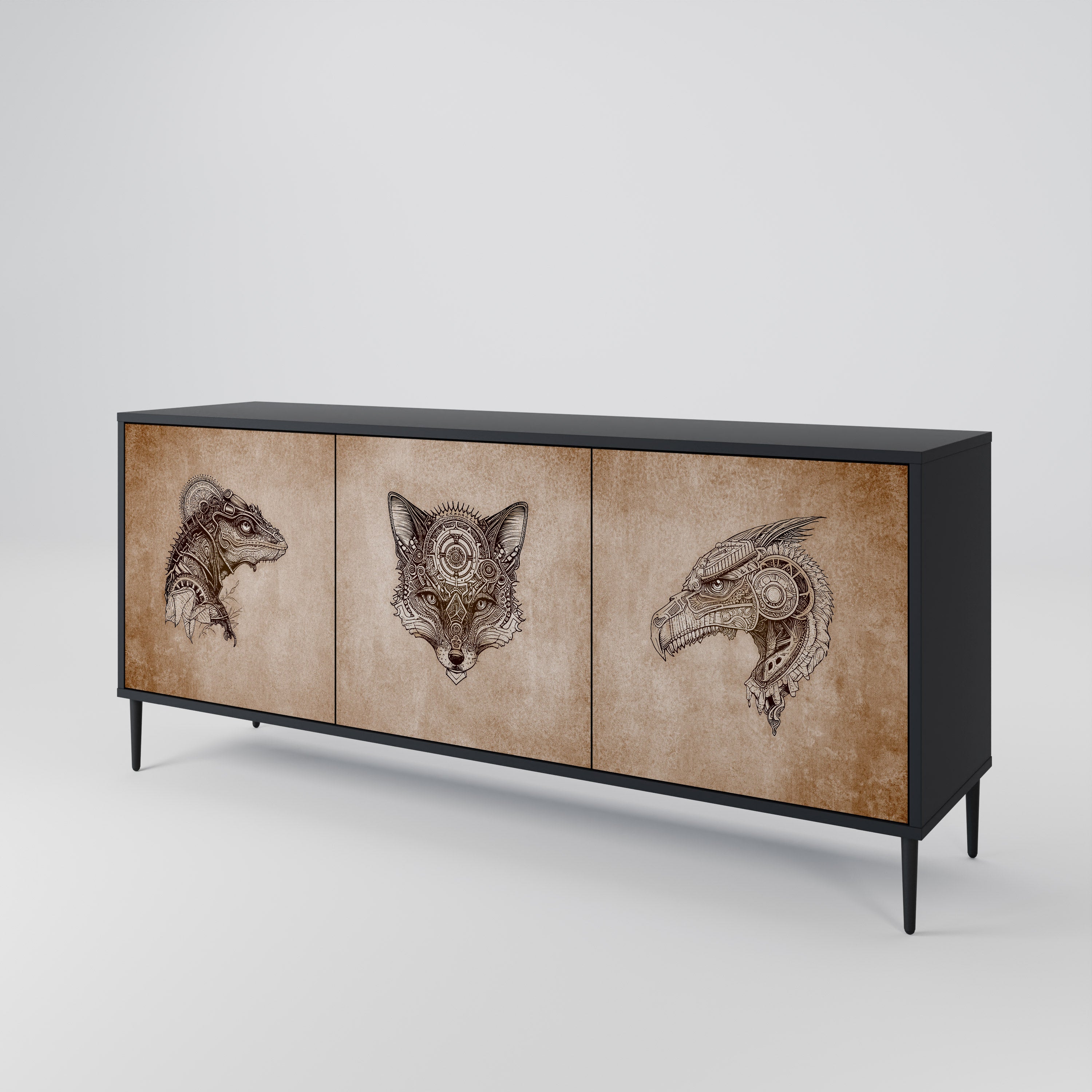 STEAMPUNK CLAN 3-Door Sideboard