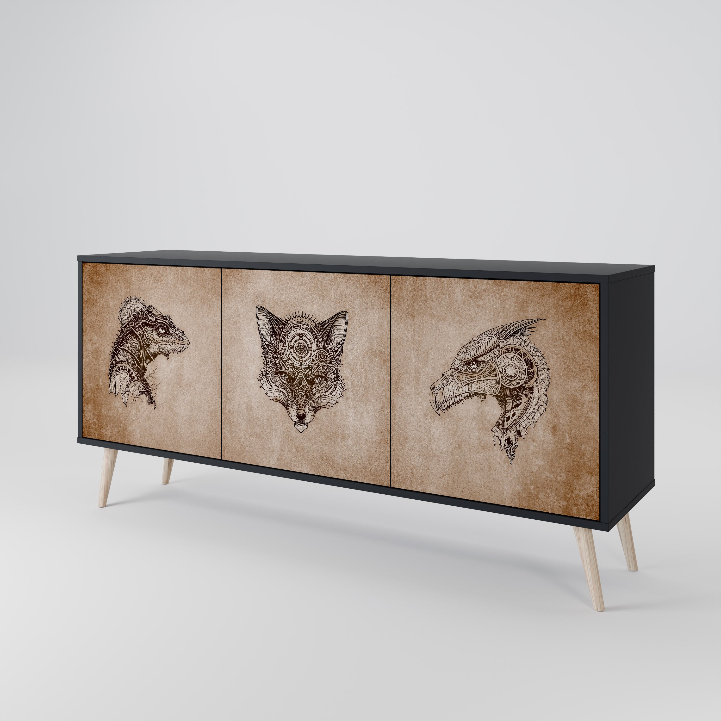 STEAMPUNK CLAN 3-Door Sideboard