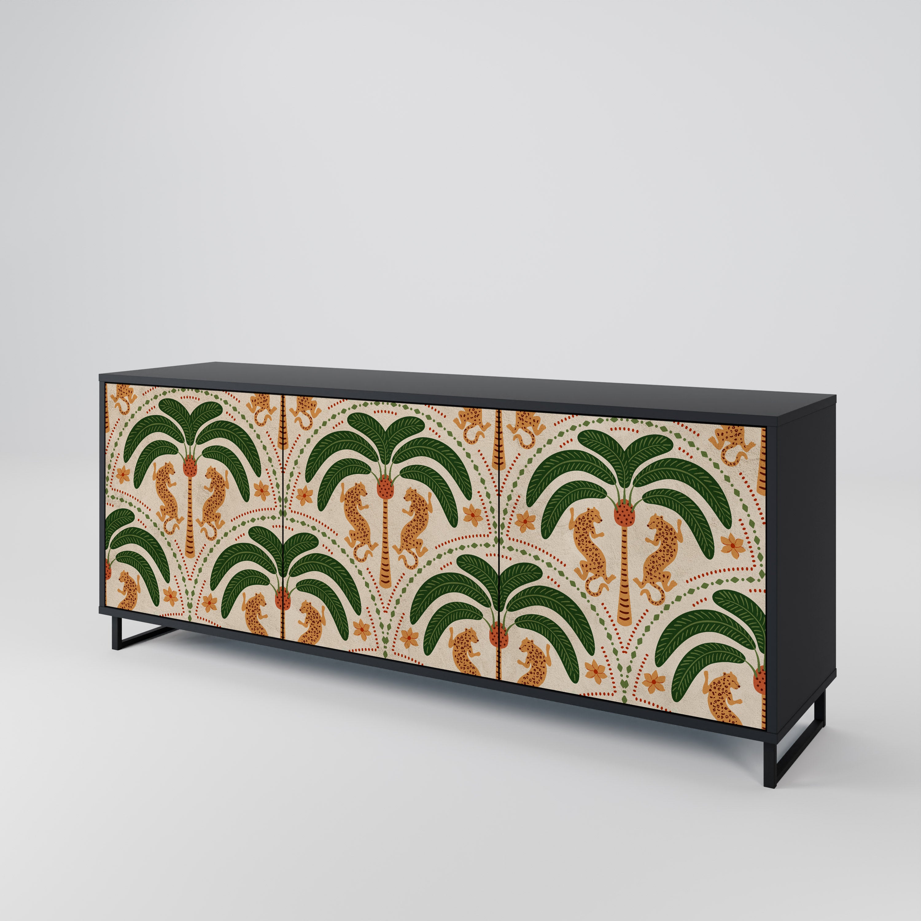 DANCING PREDATORS 3-Door Sideboard