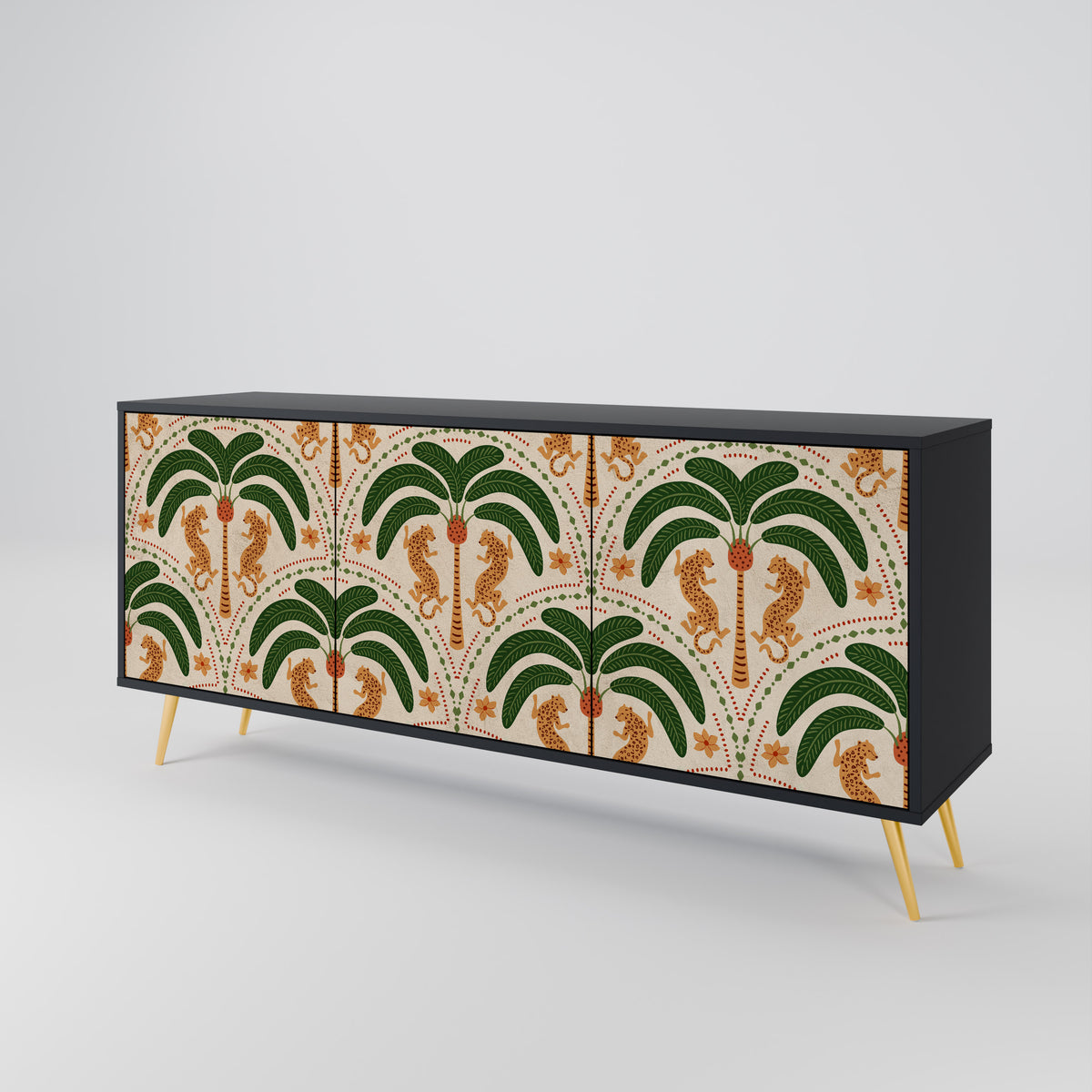 DANCING PREDATORS Třídveřová komoda