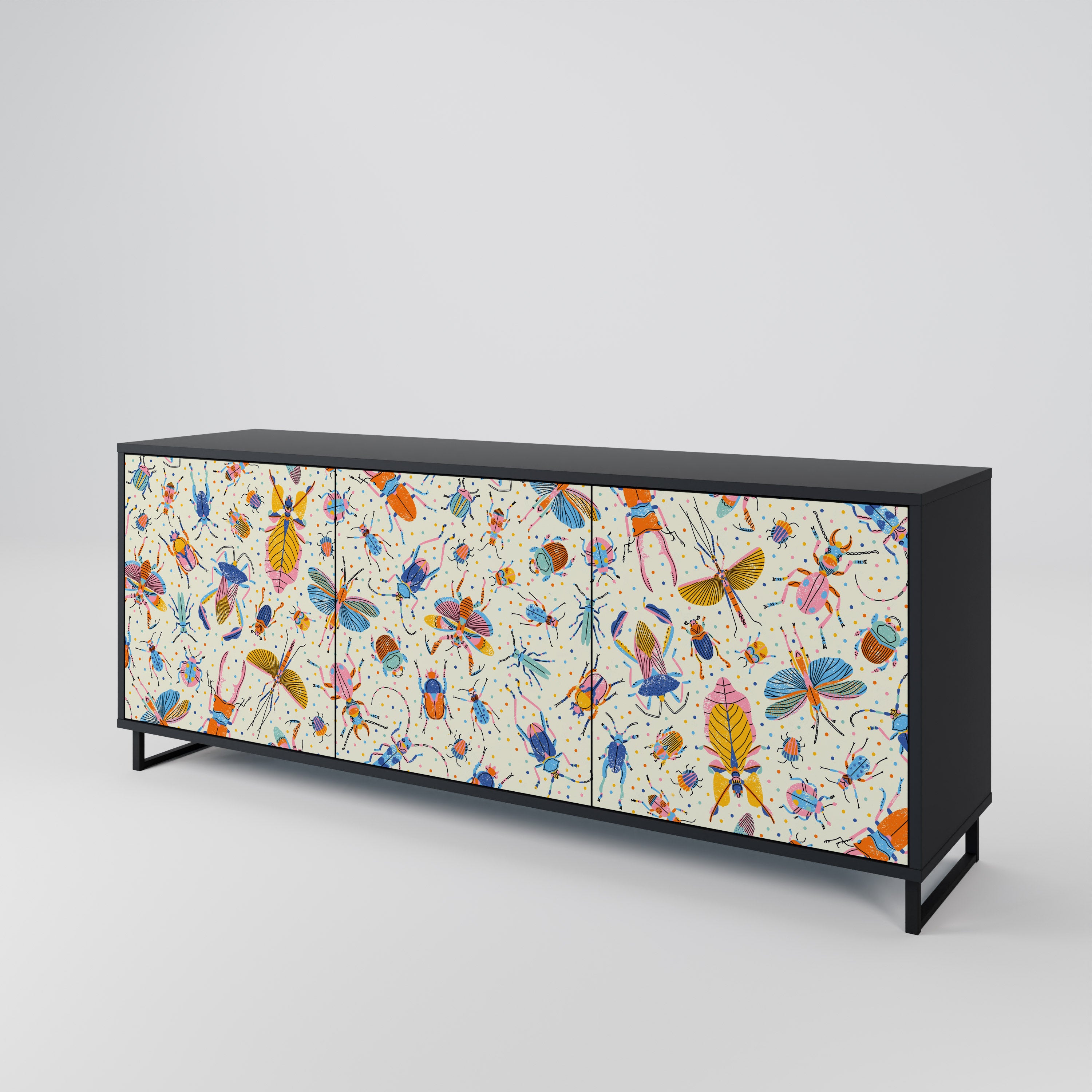 COLORFUL INSECTS 3-Door Sideboard