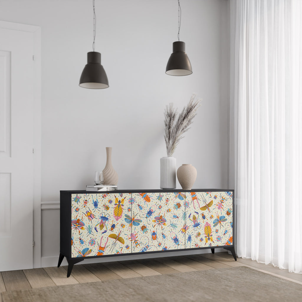 COLORFUL INSECTS 3-Door Sideboard