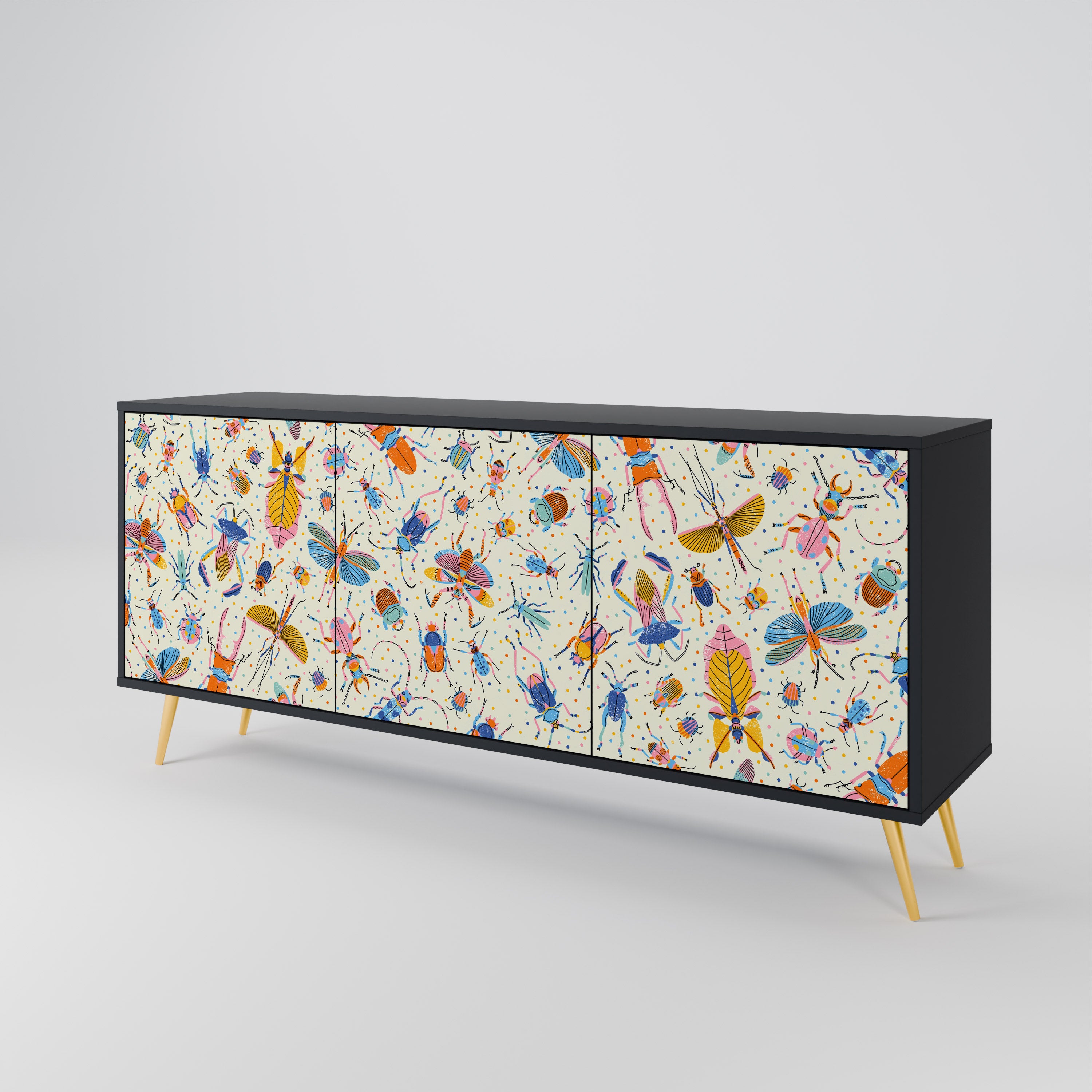 COLORFUL INSECTS 3-Door Sideboard