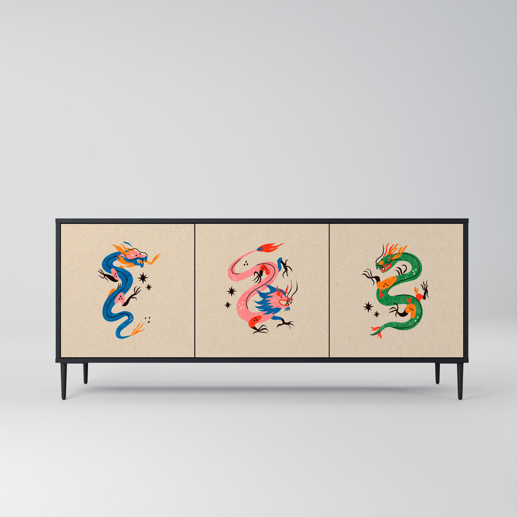MYTHOLOGICAL CREATURES 3-Door Sideboard
