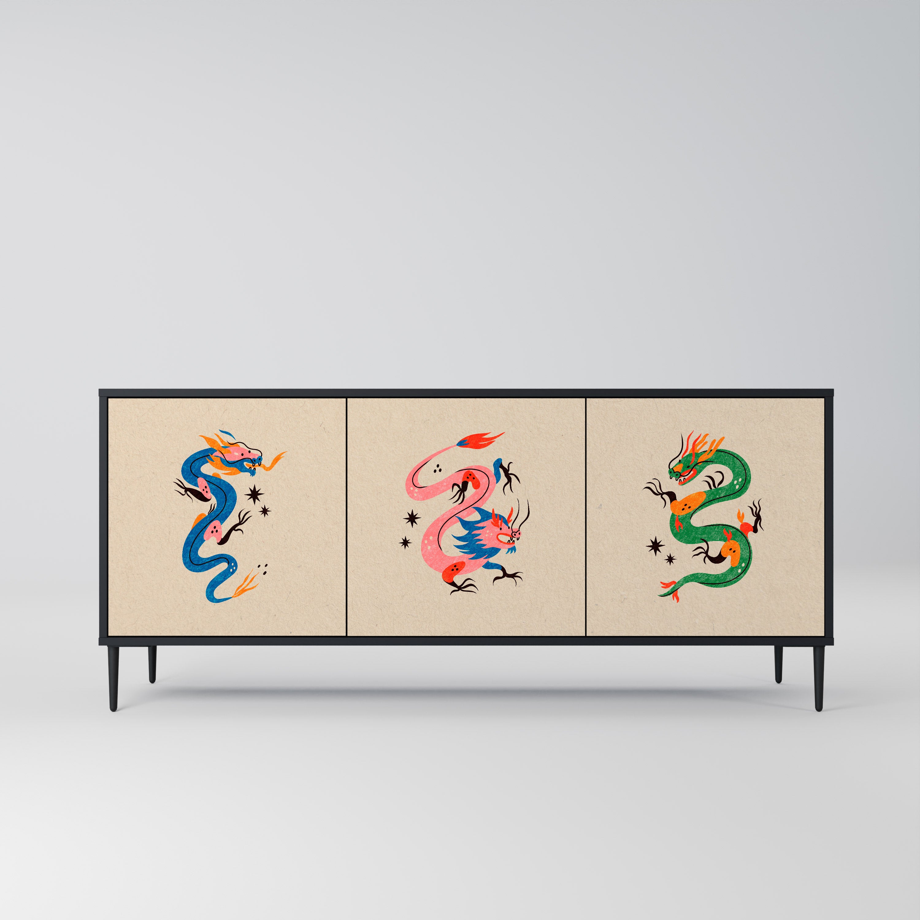 MYTHOLOGICAL CREATURES 3-Door Sideboard