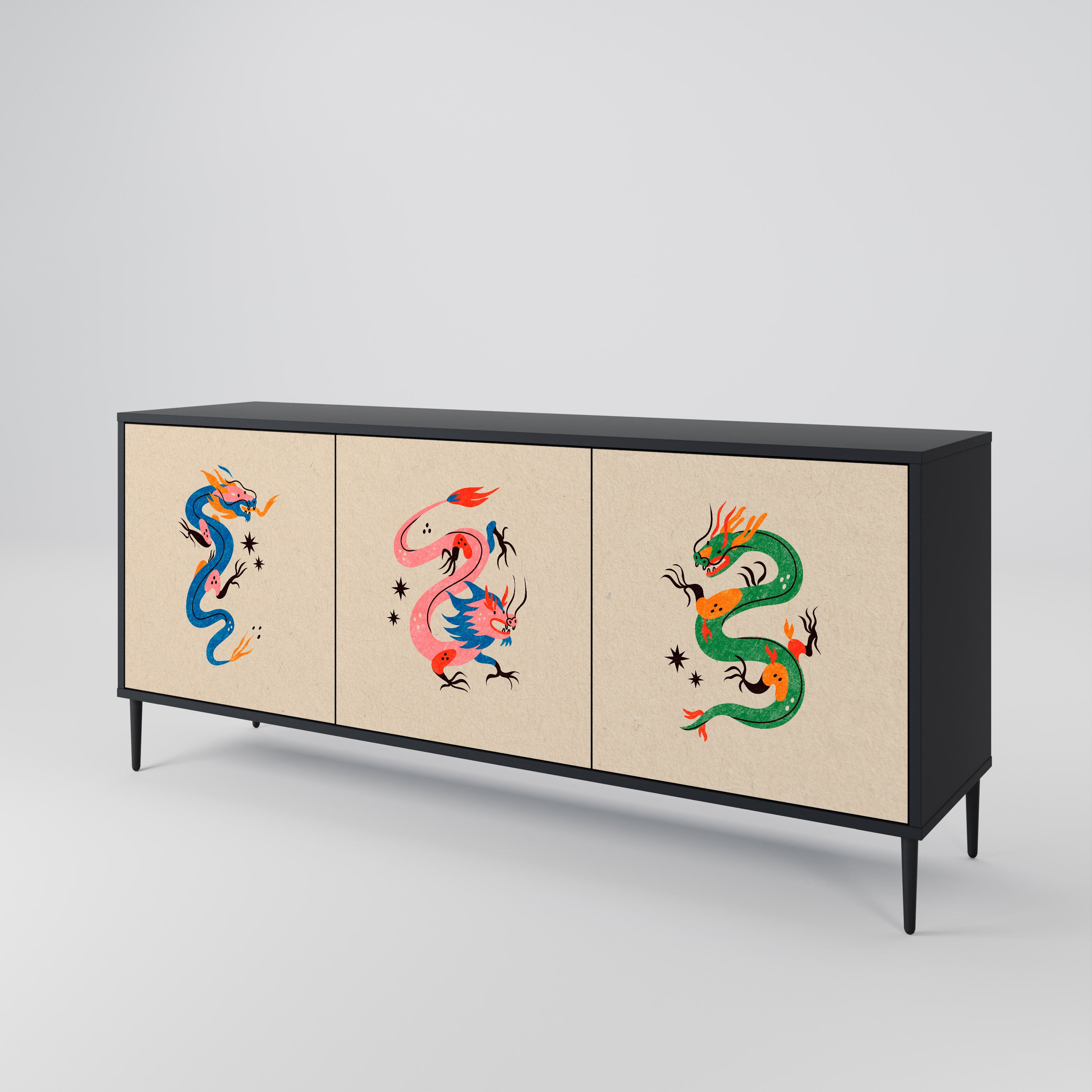 MYTHOLOGICAL CREATURES 3-Door Sideboard