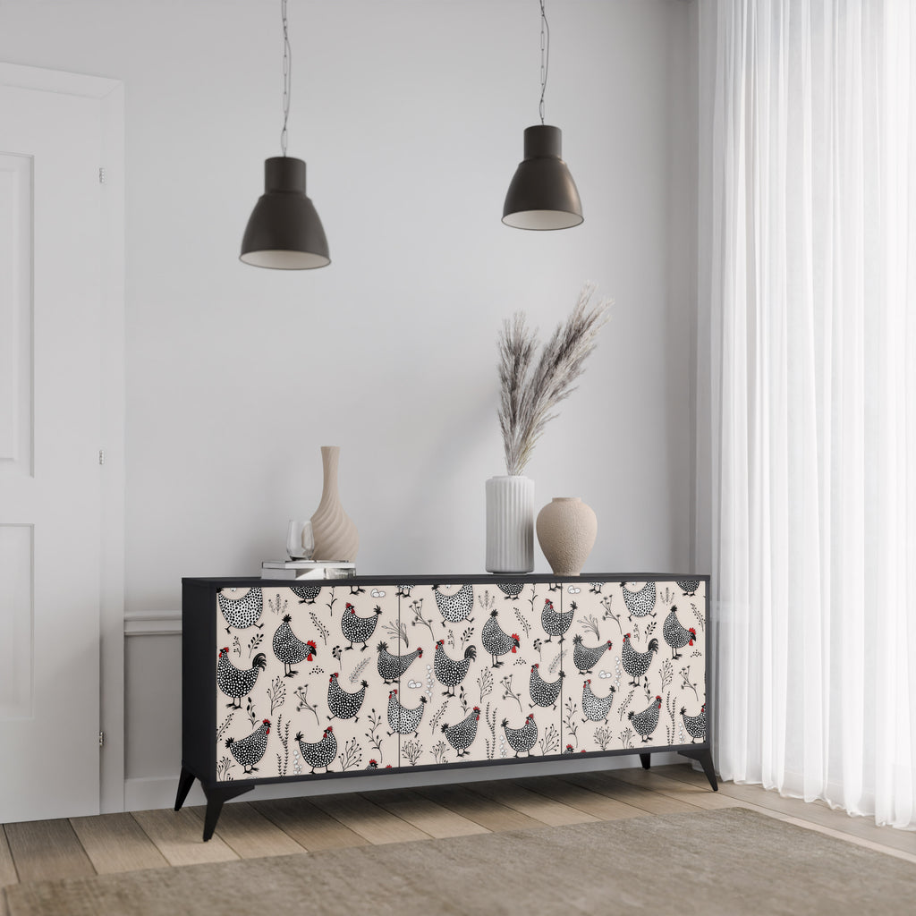 HAPPY HENS 3-Door Sideboard