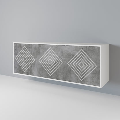 POLYGONAL ARTISTRY Třídveřová komoda