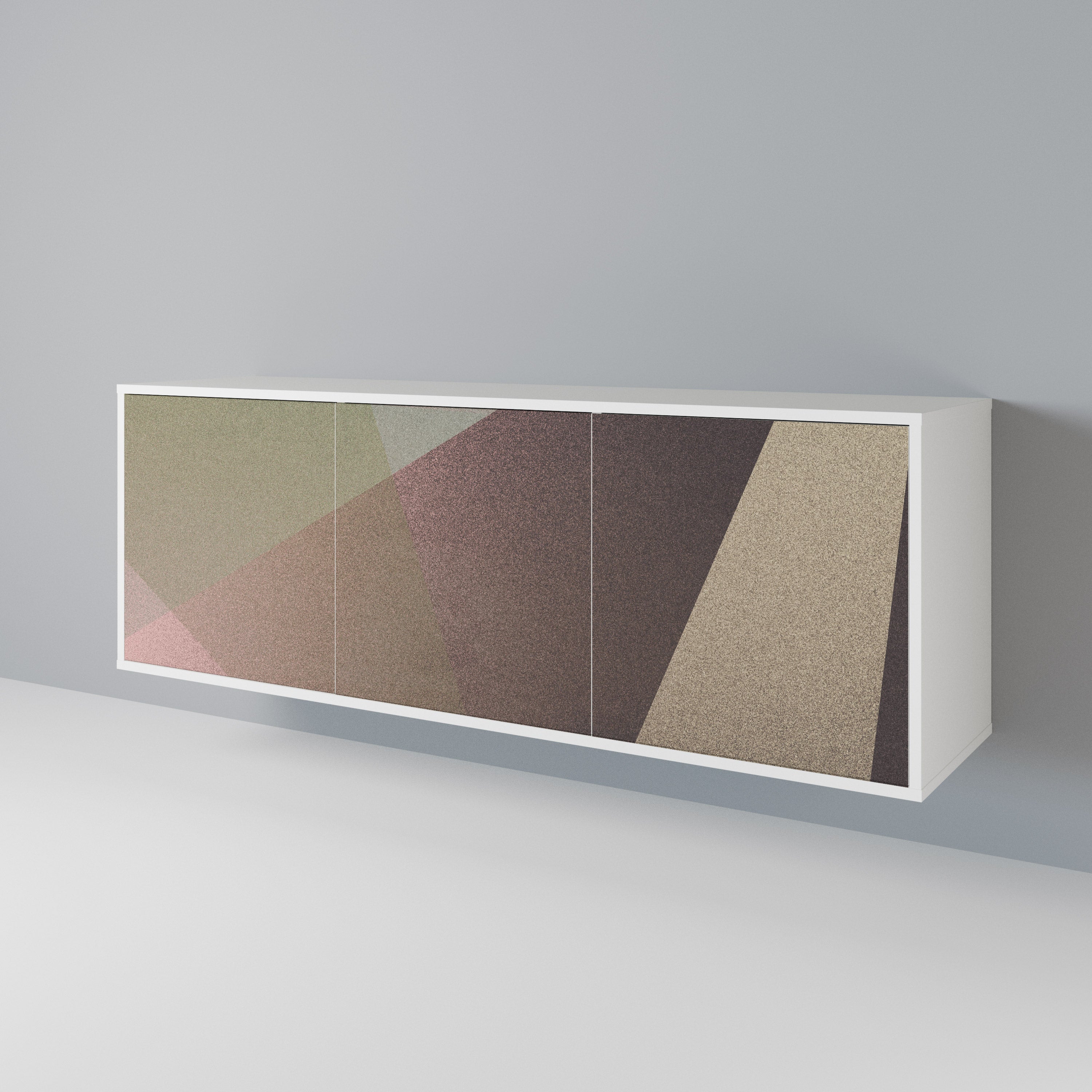 BEIGE GEOMETRY Třídveřová komoda