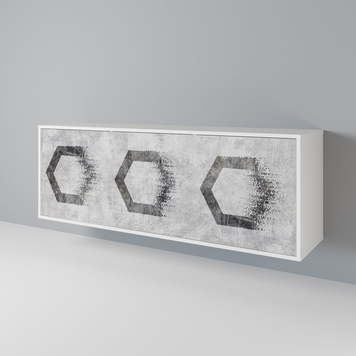 HEXAGONAL FIGURES Třídveřová komoda