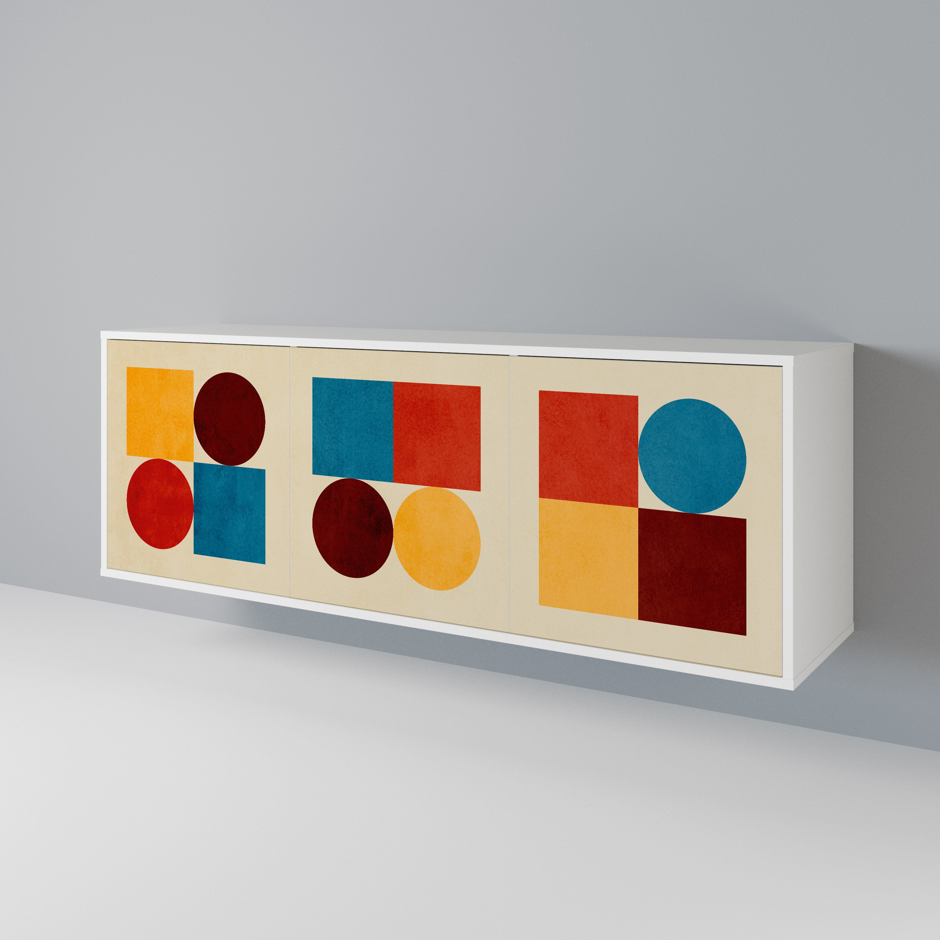 GEOMETRIC PUZZLE Třídveřová komoda