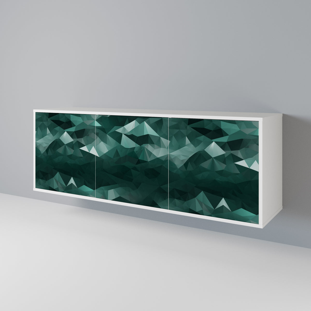 POLYGONAL FLOATING Třídveřová komoda