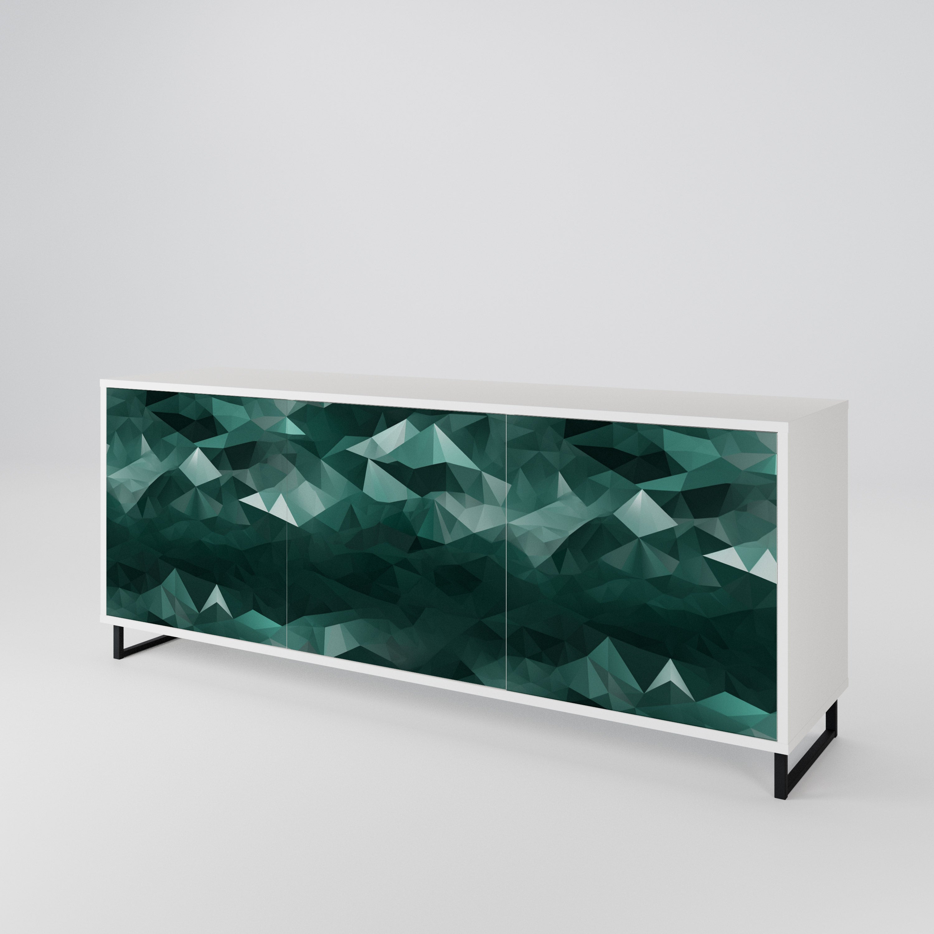 POLYGONAL FLOATING Třídveřová komoda
