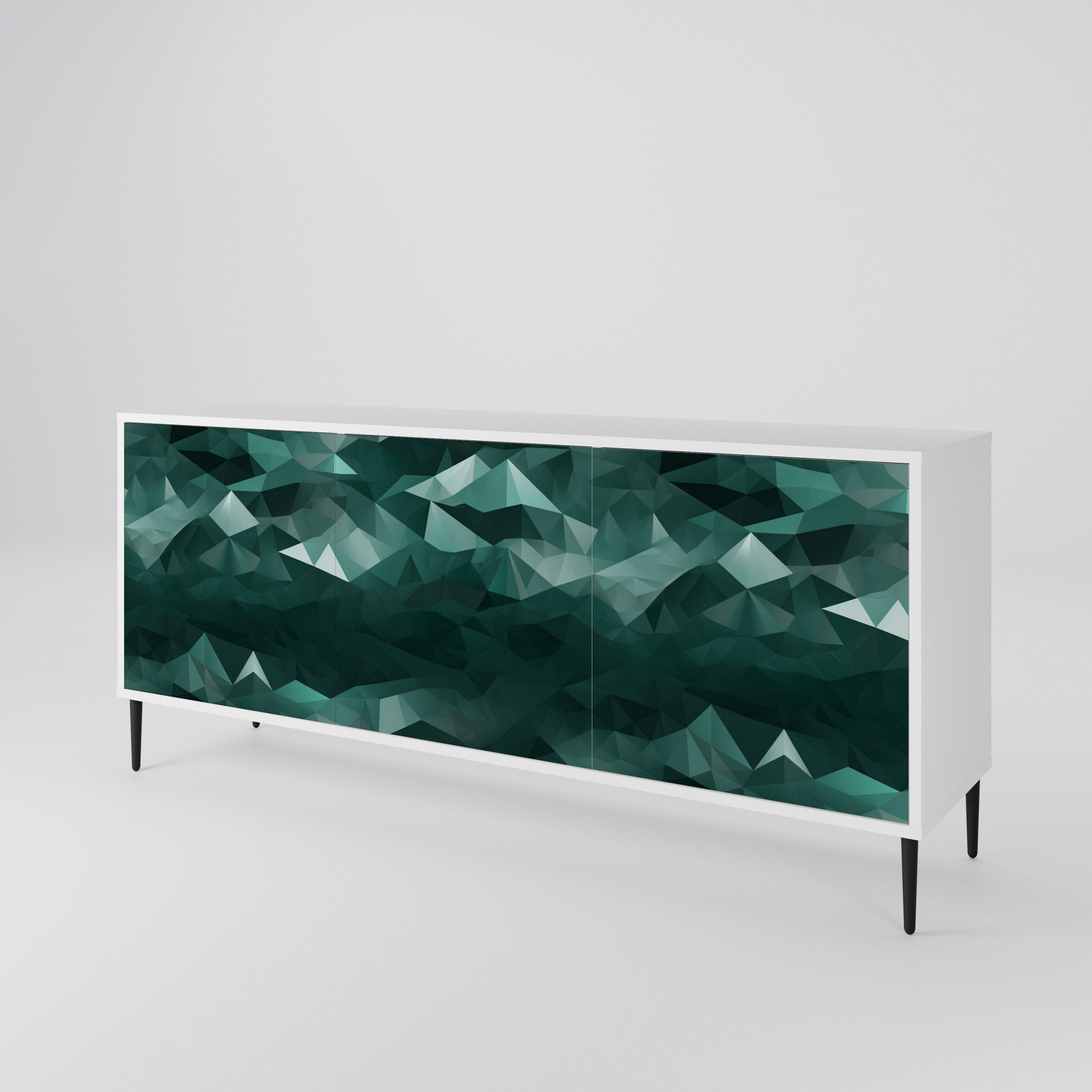 POLYGONAL FLOATING Třídveřová komoda