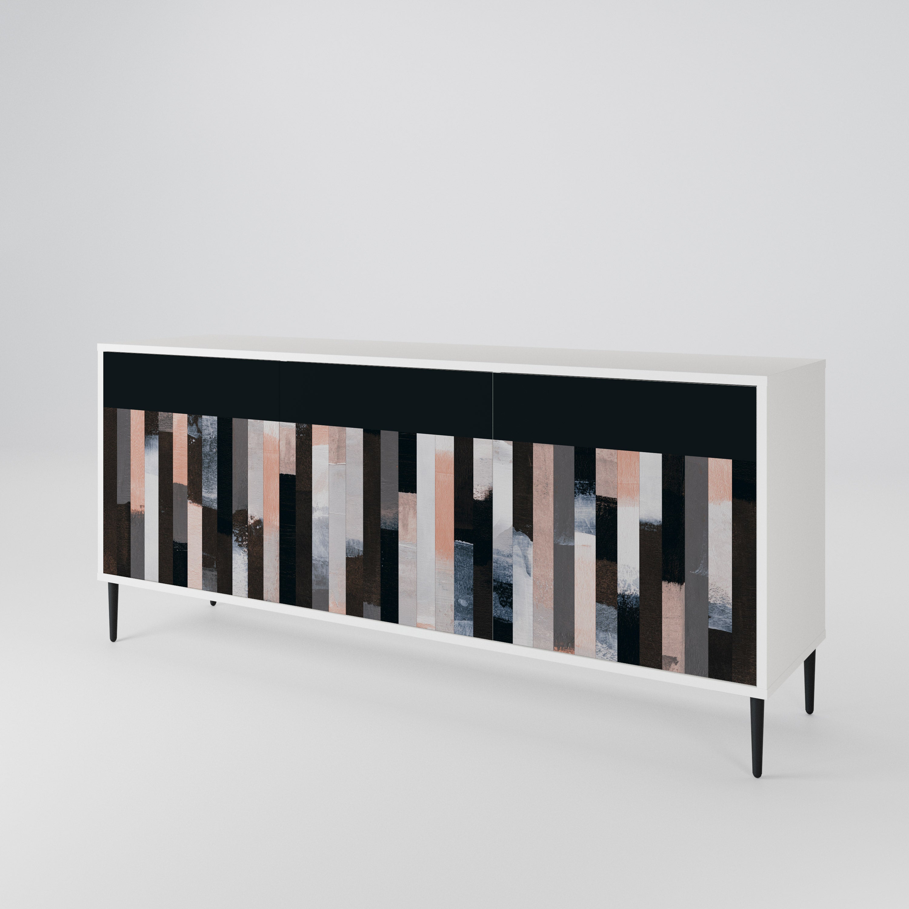 COLLAGE OF RECTANGLES Třídveřová komoda