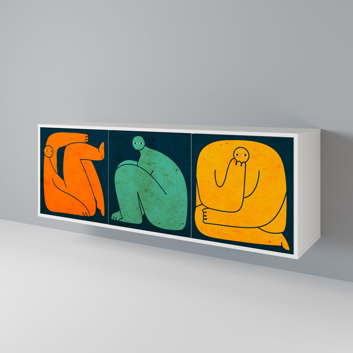 TOGETHER BUT SEPARATELY Třídveřová komoda