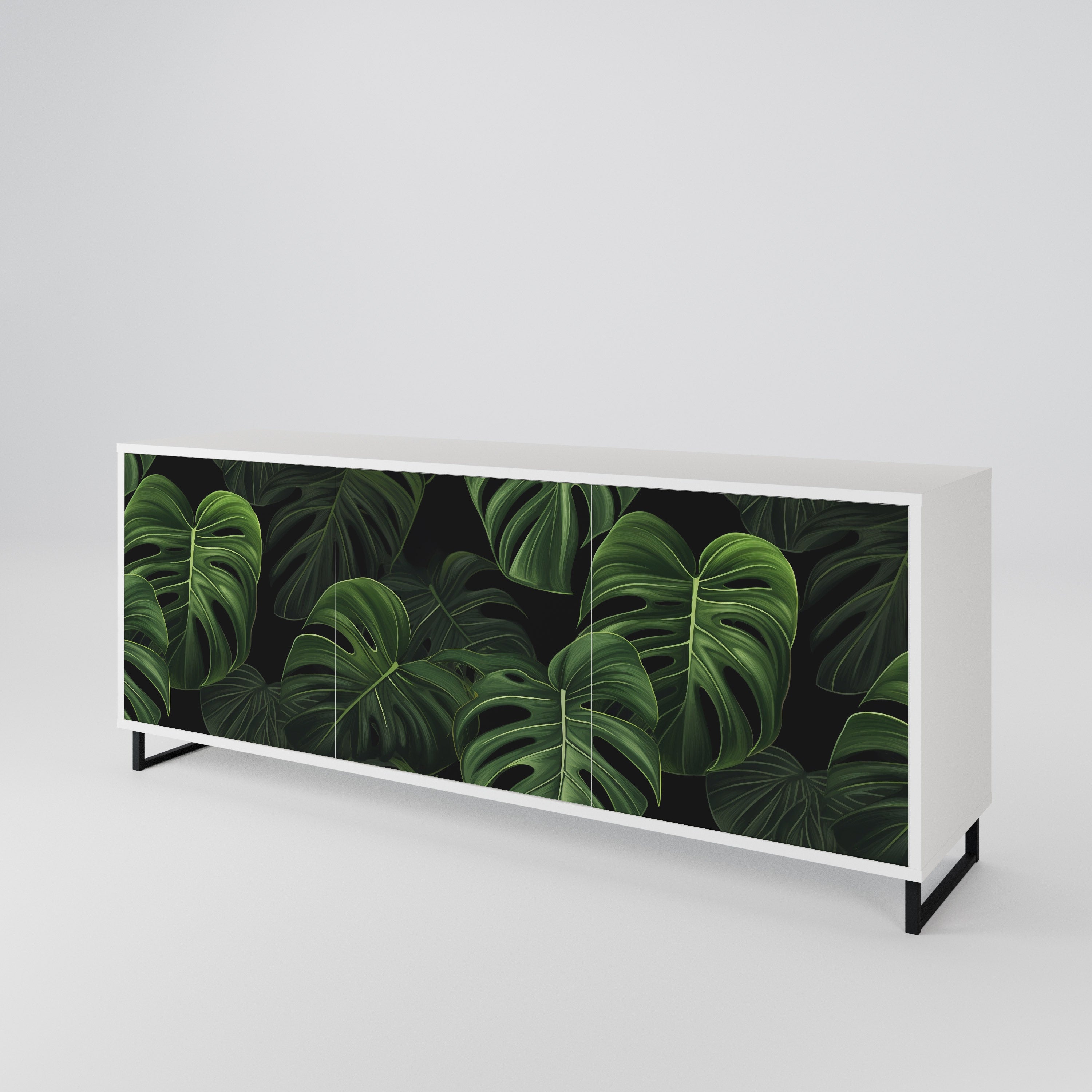 INFINITE MONSTERA Třídveřová komoda