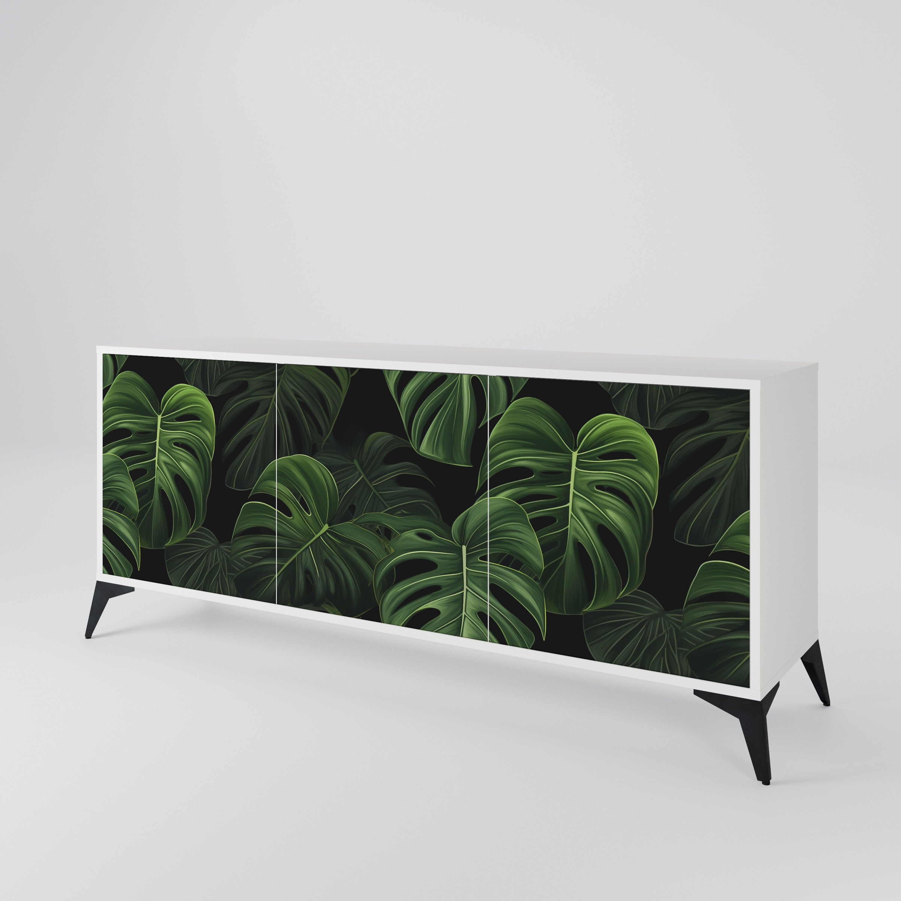 INFINITE MONSTERA Třídveřová komoda