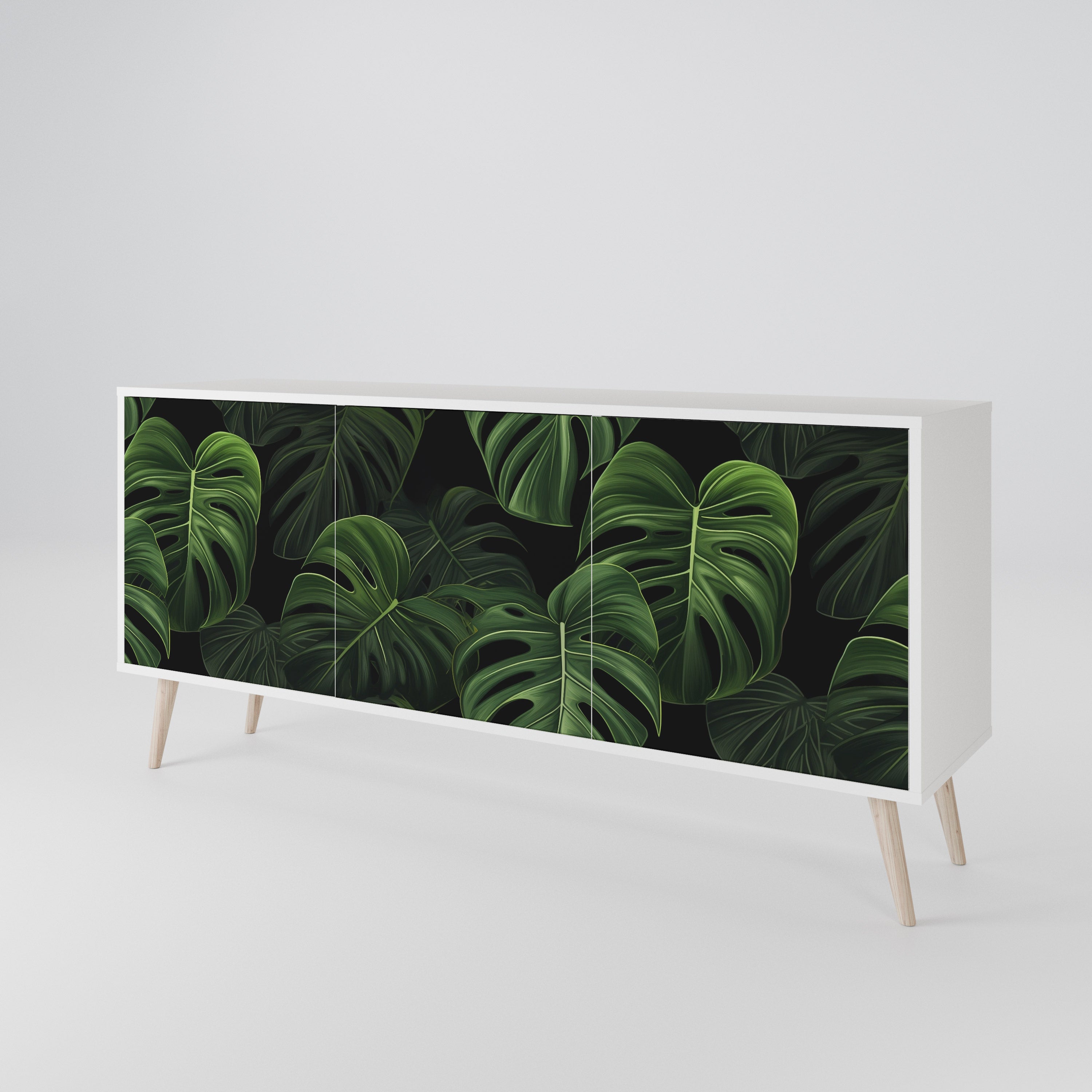 INFINITE MONSTERA Třídveřová komoda