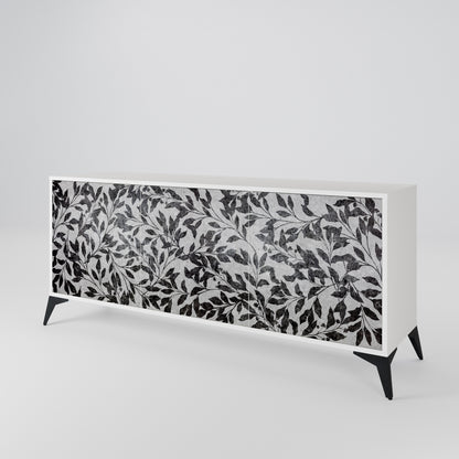 CHARCOAL SPROUT Třídveřová komoda
